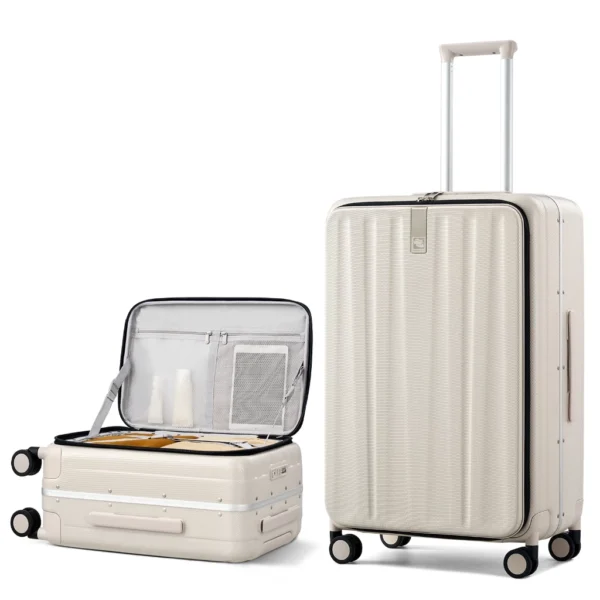 Aluminum Frame Front Opening Luggage