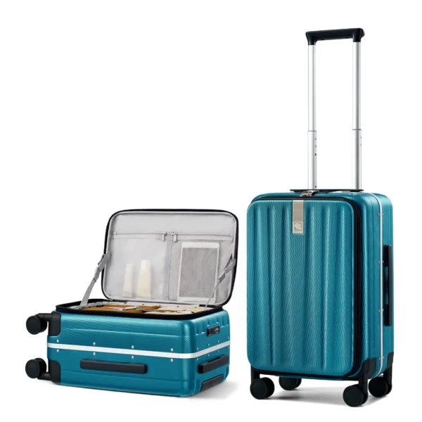 Aluminum Frame Front Opening Luggage