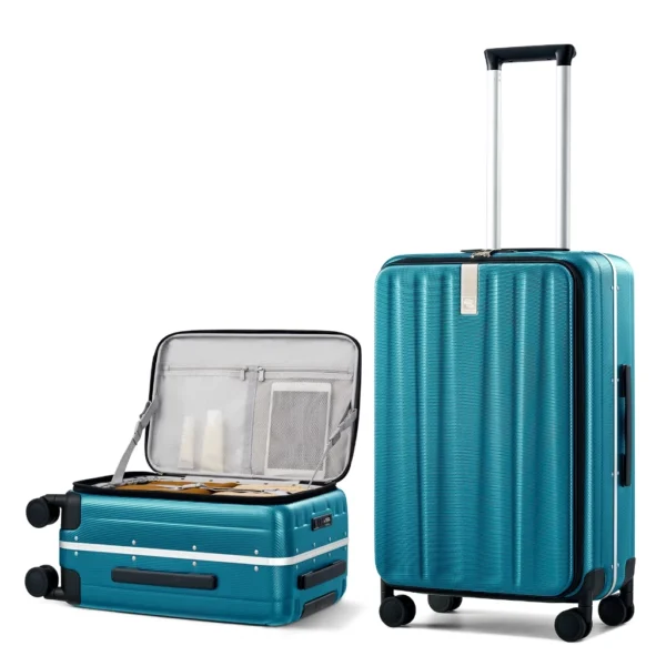 Aluminum Frame Front Opening Luggage