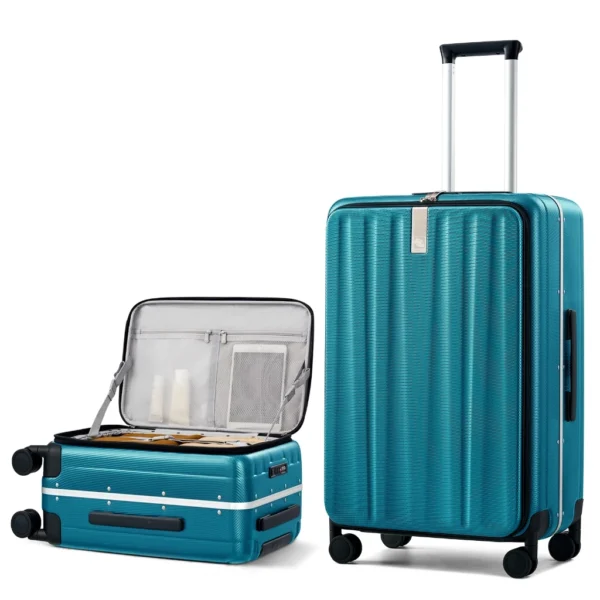 Aluminum Frame Front Opening Luggage