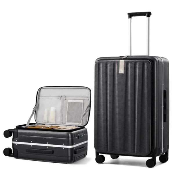 Aluminum Frame Front Opening Luggage