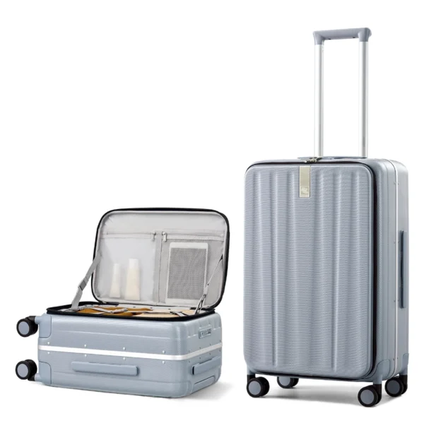 Aluminum Frame Front Opening Luggage