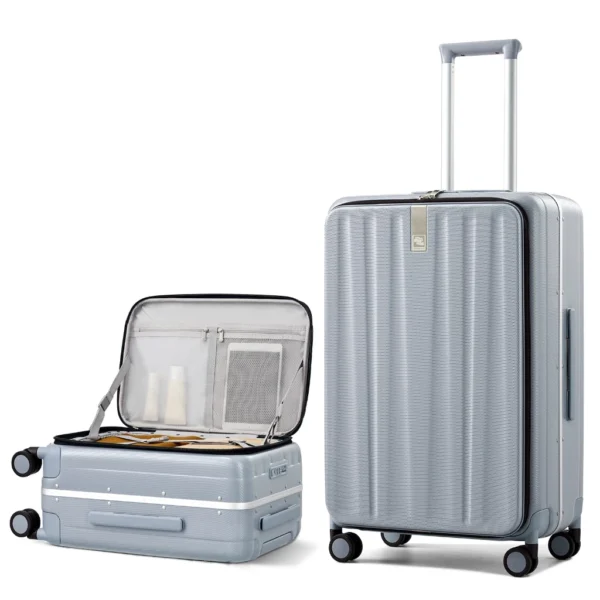 Aluminum Frame Front Opening Luggage