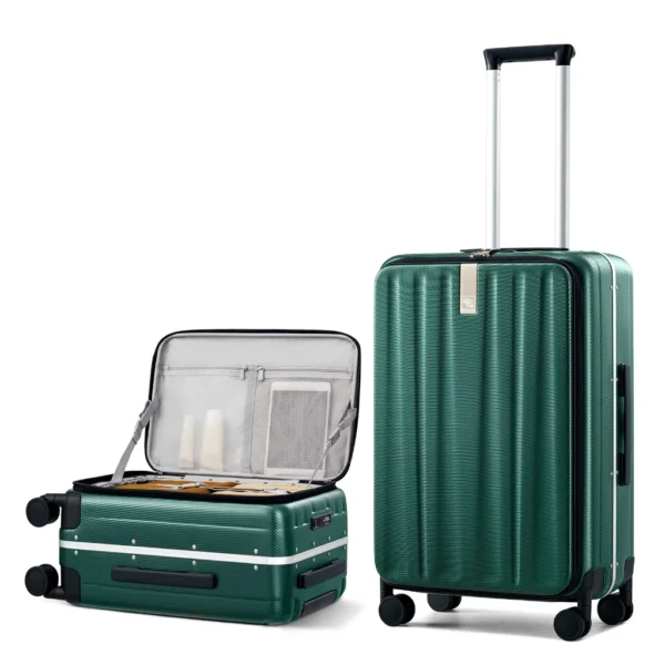 Aluminum Frame Front Opening Luggage