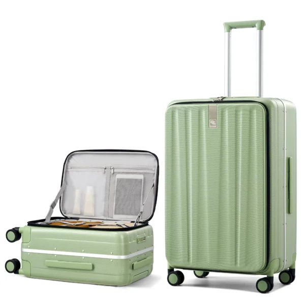 Aluminum Frame Front Opening Luggage