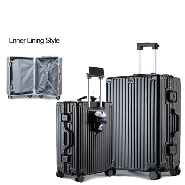 Aluminum Luggage Cup Holder USB