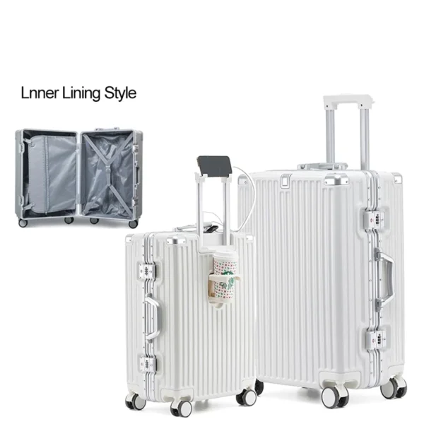 Aluminum Luggage Cup Holder USB