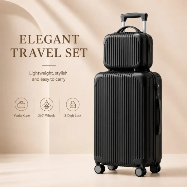Hardcase Luggage + Vanity Bag