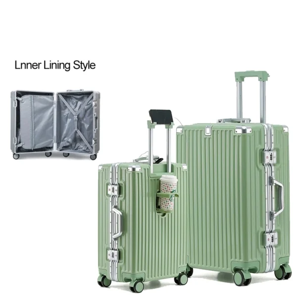 Aluminum Luggage Cup Holder USB