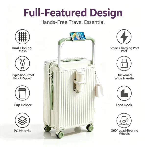 Wide Handle TSA Lock Luggage