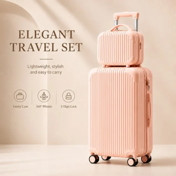Hardcase Luggage + Vanity Bag