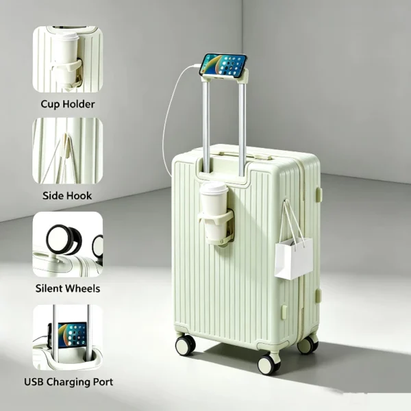 USB Charging Silent Wheel Luggage